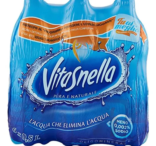 Vitasnella Acqua Oligominerale Naturale - Confezione da 6 x 500 ml