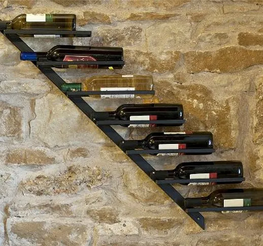 DanDiBo Scaffale per Vini Porta-Bottiglie Diagon 100 cm in Metallo Scaffale Porta-Bottigli...