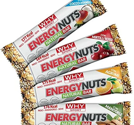 Why Sport Energy Nuts, 28 Barrette Energetiche Gusto Mirtilli-Rossi