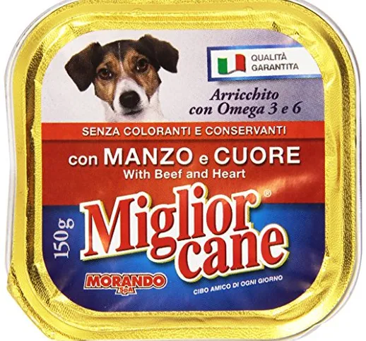 MigliorCane Vaschetta Manzo/Cuore 150 g