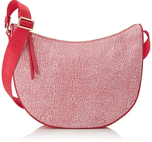 Borbonese Luna Bag, Borsa a Tracolla Donna, Rosa (Ravanello), 30x32x12 cm (W x H x L)