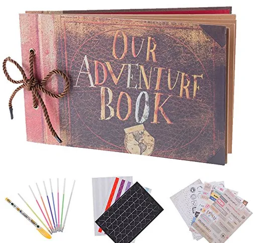 Album Fotografico,Scrapbooking Our adventure book Album per Foto Fotografico 80 pagine DIY...