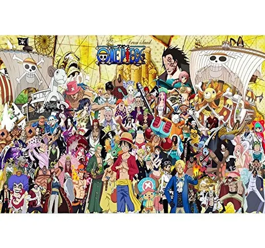 Lupovin 1000pcs Puzzle Anime One Piece Personaggio dei Cartoni Animati di Legno Jigsaw Puz...