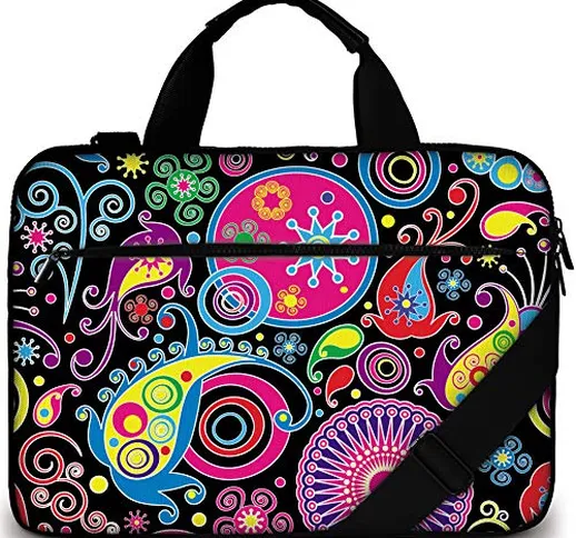 SIDORENKO - Borsa in Neoprene per Notebook Borsa a Tracolla per PC Portatili Laptop Sleeve...