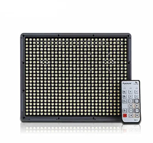 Aputure Faro HR672W a 672LED Video Light CRI 95+, con remote control + 2 batterie Sony NP-...