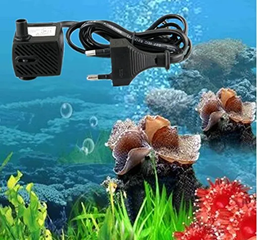 UEETEK AC 220V-240V 220L / H 4W Vasca da immersione con serbatoio di pesci dell'acquario c...