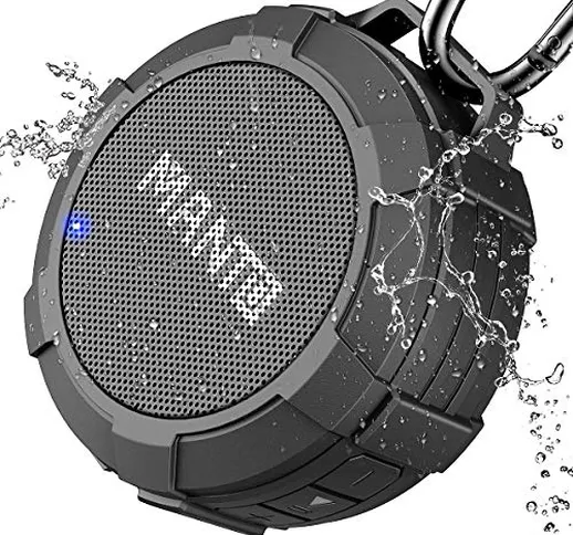 MANTO Altoparlante Portatile Bluetooth, Stereo a prova d'acqua mini altoparlante Bluetooth...