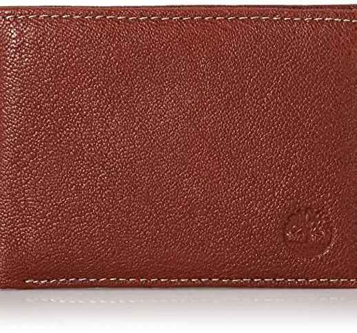 Timberland Men's Genuine Leather RFID Blocking Passcase Security Wallet, Brown, One Size