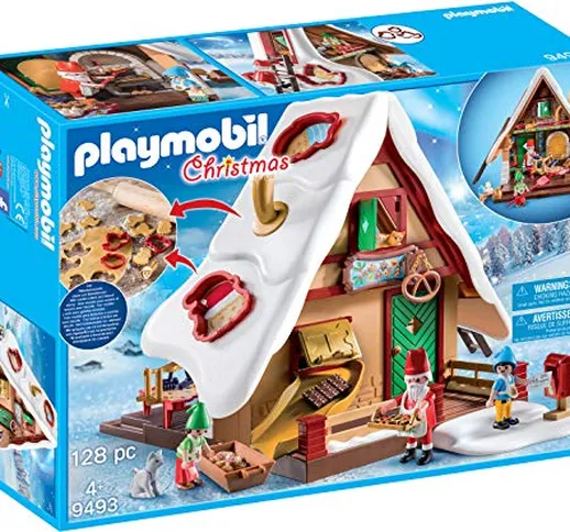 Playmobil Christmas 9493 - Forno di Babbo Natale con Stampi per Biscotti, dai 4 Anni