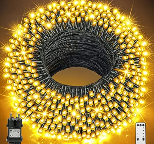 GYLEFY 100M Luci di Natale Esterno Catena Luminosa 800 LED Stringa Impermeabile Luci Natal...