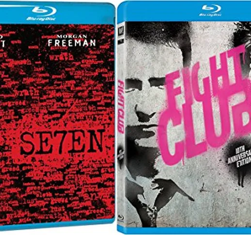 Fight Club & Seven 7 [Blu-ray] 2 Pack Action Movie Set Brad Pitt David Fincher