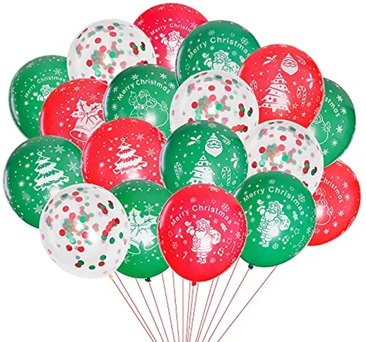 Palloncini di Natale, 100 pezzi di buon Natale partito palloncini ghirlanda arco kit stile...