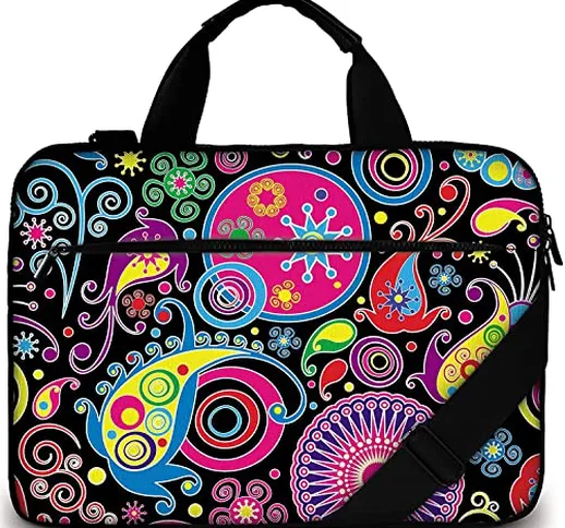 SIDORENKO - Borsa in Neoprene per Notebook Borsa a Tracolla per PC Portatili Laptop Sleeve...