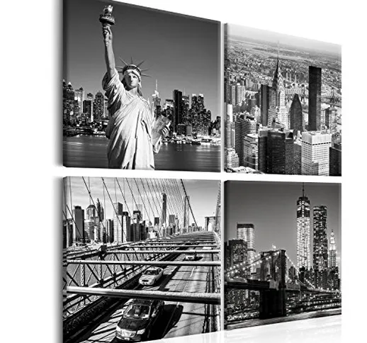 murando Quadro New York 80x80 cm Stampa su Tela in TNT XXL Immagini Moderni Murale Fotogra...