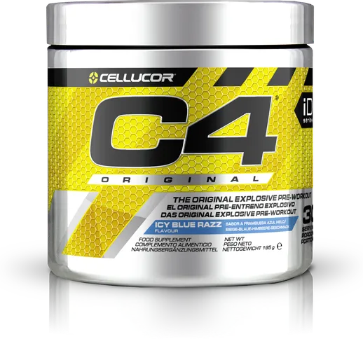 C4 Original Pre-Workout -  - Esplosione Blu - 195 Grammi (30 Dosi)