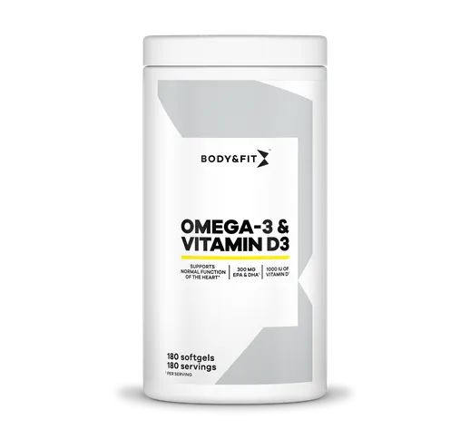 Omega 3 + Vitamina D3 - Body&Fit - 180 Capsule