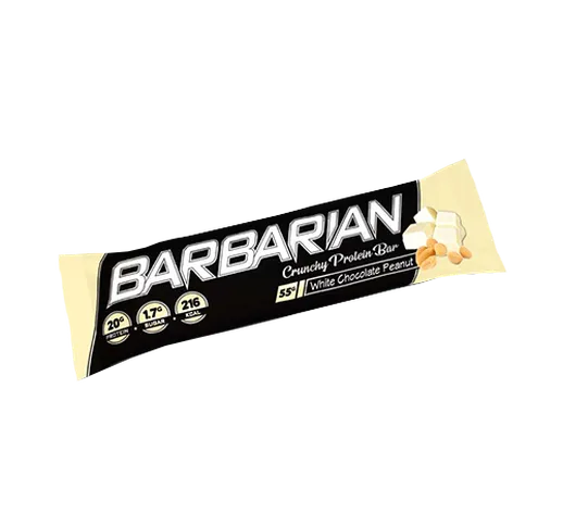 Barbarian Crunchy Protein Bar -  - Croccante Al Cioccolato Bianco E Arachidi - 55 Grammi (...