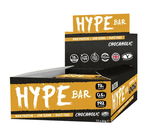 Hype Protein Bar -  - Chocaholic (vegan) - 720 Grammi (12 Barrette)