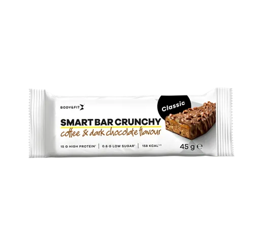 Smart Bar Crunchy Classic - Body&Fit - Coffee & Dark Chocolate - 12 Barrette (540 Grammi)