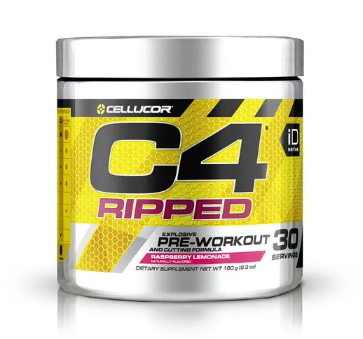 C4 Ripped Pre-Workout -  - Limonata Al Lampone - 180 Grammi (30 Dosi)