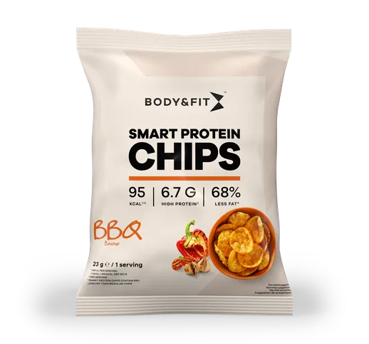 Patatine Smart Protein - Body&Fit - Barbecue - 276 Grammi (12 Bustine)