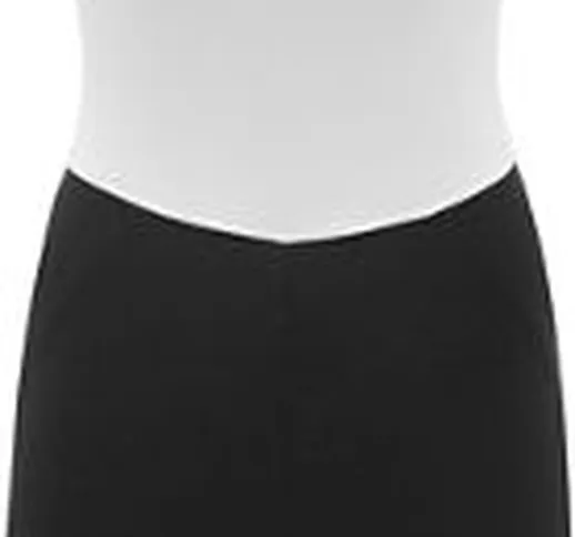 Salopette corta donna  Moda (pettorina alta) - nero - bianco - UK 14, nero - bianco