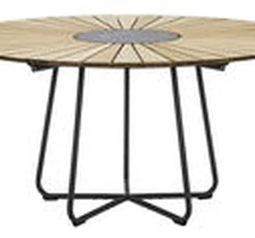 Tavolo da giardino Circle /  Ø 150 cm - bambù & granito -  - Grigio/Legno naturale - Legno