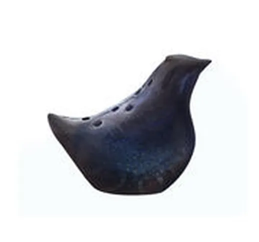 Vaso Le Petit Oiseau - / L 20 cm - Ceramica di  - Nero - Ceramica