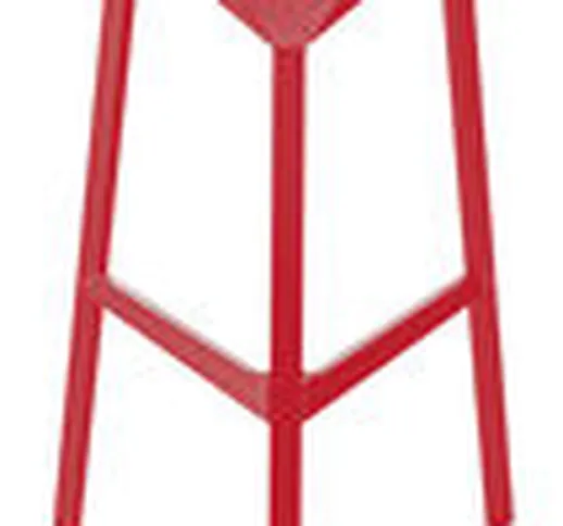 Sgabello bar Stool One - h 77 cm di  - Rosso - Metallo