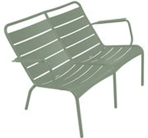 Panca con schienale Luxembourg Duo / 2 posti - L 119 cm -  - Verde - Metallo