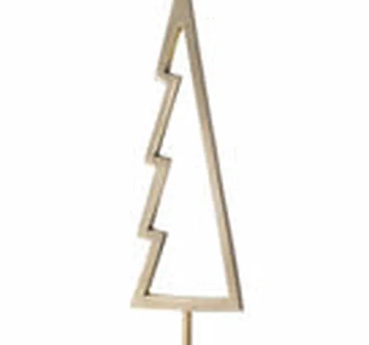 Decorazione di Natale Tree Outline / Albero di Natale in ottone - H 18 cm -  - Oro/Metallo...