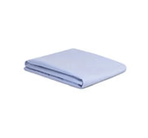 Lenzuolo 180 x 290 cm - / 180 x 290 cm - Percalle di cotone lavato di  - Blu - Tessuto