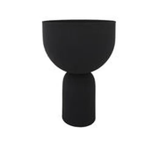 Vaso per fiori Torus - / Metallo - Ø 22 x H 30,6 cm di  - Nero - Metallo