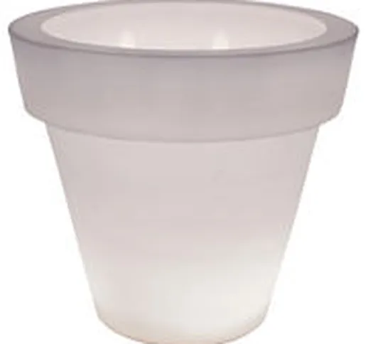Vaso per fiori luminoso Vas-Two Light di  - Bianco - Materiale plastico