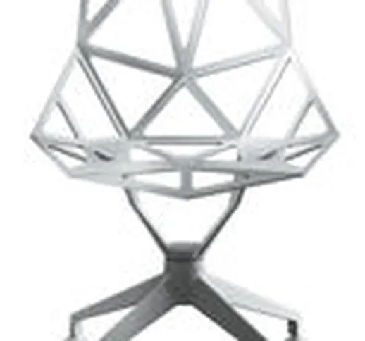 Poltrona girevole Chair One 4Star di  - Bianco - Metallo