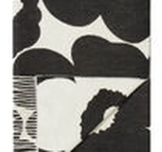Plaid Unikko - / 130 x 180 cm di  - Bianco/Nero - Tessuto