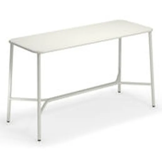 Tavolo alto Yard - / Metallo - 180 x 70 cm x H 105 cm di Emu - Bianco - Metallo