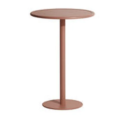 Tavolo bar alto Week-end - / Ø 70 x H 105 cm - Alluminio di  - Marrone - Metallo