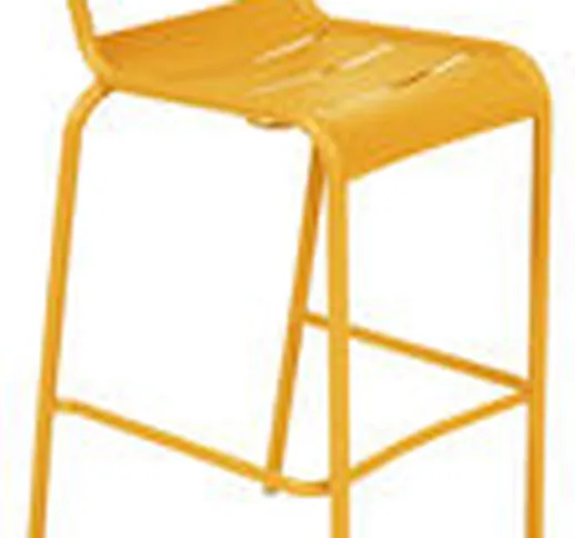 Sedia da bar Luxembourg - / seduta H 80 cm di  - Giallo - Metallo