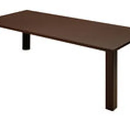 Tavolo rettangolare Big Irony Outdoor - 200 cm x 90 cm di  - Arancione/Metallo - Metallo