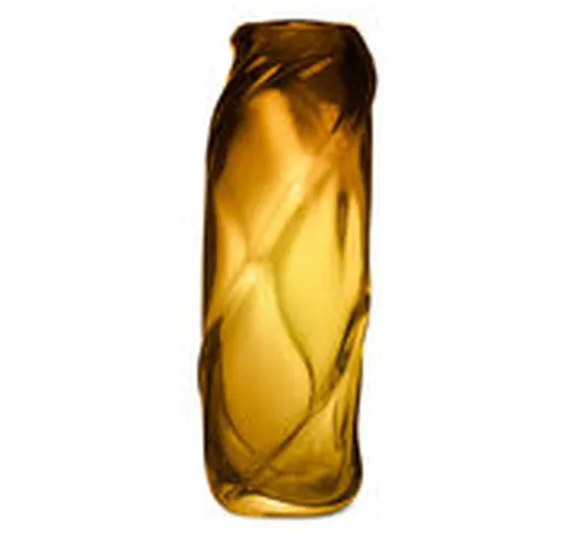 Vaso Water Swirl - / H 47 cm - Vetro soffiato a bocca di  - Arancione - Vetro