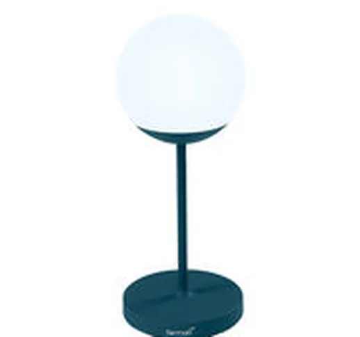 Lampada senza fili Mooon! - / H 63 cm - Bluetooth di  - Blu - Metallo/Materiale plastico