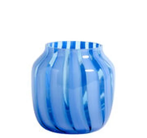 Vaso Juice - / basso - Ø 22 x H 22 cm di  - Blu - Vetro