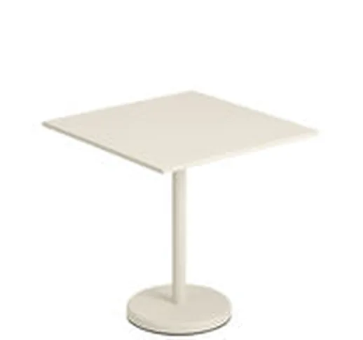 Tavolo quadrato Linear Café - / 70 x 70 cm - Acciaio di  - Bianco - Metallo