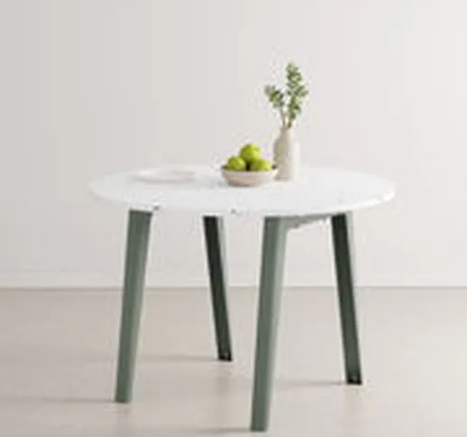 Tavolo rotondo New Modern - / Ø 108 cm - Plastica riciclata / 4 a 6 persone di  - Grigio -...