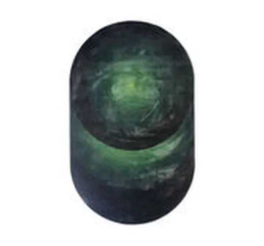 Tappeto Optical - / Ovale - 300 x 180 cm di  - Verde - Tessuto