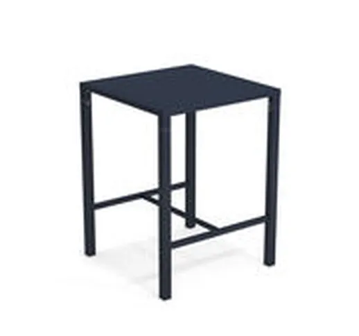 Tavolo bar alto Nova - / 80 x 80 cm x H 105 cm - Acciaio di Emu - Blu - Metallo