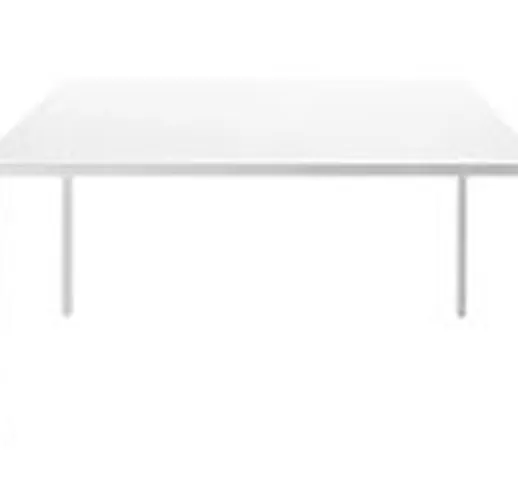 Tavolo rettangolare Passe-partout Outdoor - / 180 x 90 cm di  - Bianco - Metallo