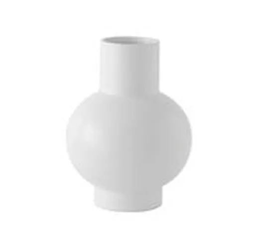 Vaso Strøm Large - / H 24 cm - Ceramica / Fatta a mano di  - Grigio - Ceramica