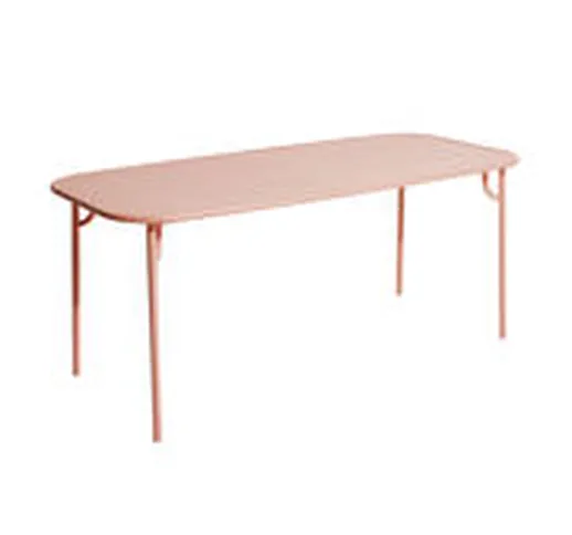 Tavolo rettangolare Week-End - / 180 x 85 cm - Alluminio di  - Rosa - Metallo